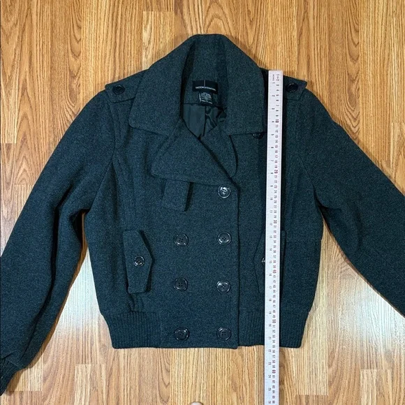 Moda International Dark Gray Pea Coat - Picture 9 of 10